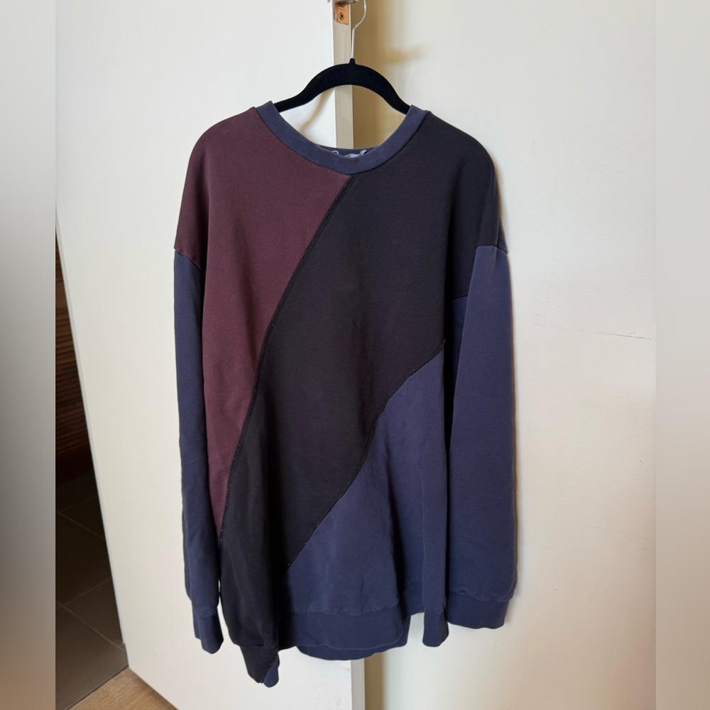Yang Li Oversized Color Block Patchwork Sweatshir… - image 2